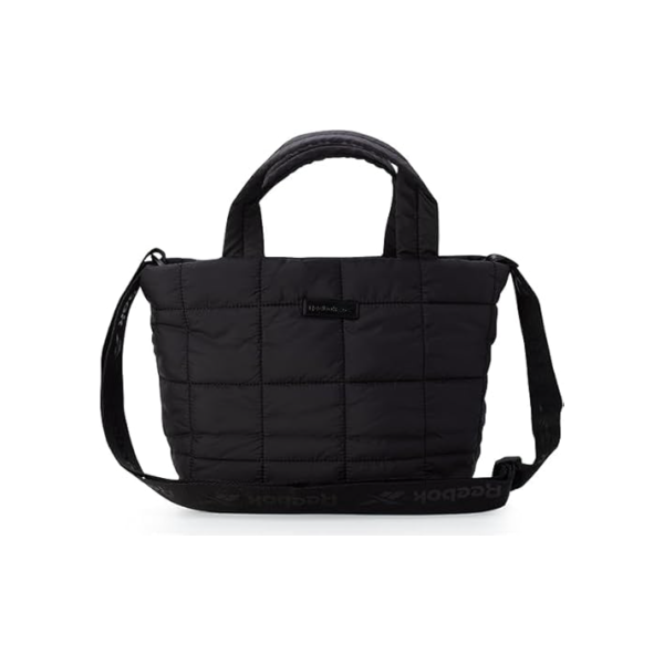 Reebok Bolsas transversais para mulheres - Bolsa transversal pequena de nylon leve com alça ajustável para viagens casuais, Pomba preta, One Size