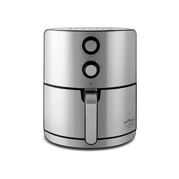 Fritadeira Air Fryer Britânia BFR46PI 4,6L Display Analógico Preto e Inox 1500W 220V