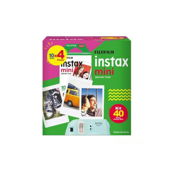Filme Instantâneo Fujifilm Instax Mini para 40 Fotos Colorido com Borda Branca - 705065388