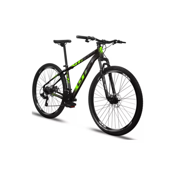 Bicicleta Aro 29 Gts Rapid 24 Marchas Freio A Disco Cor Preto-verde-cinza Tamanho Do Quadro 17