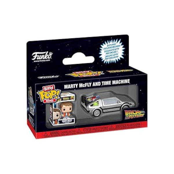 Funko, Funko Pop Bitty Pop Back To Future Marty Mcfly and Machine