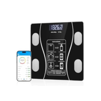 Balança de Bioimpedância Digital 180Kg com App OKOK Bluetooth | IMC, Gordura Corporal, Músculos, Visceral | Vidro Temperado, Alta Precisão