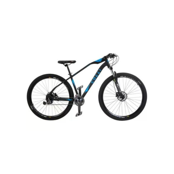 Bicicleta Aro 29 Mountain Bike Colli Duster - Preto Fosco+Azul