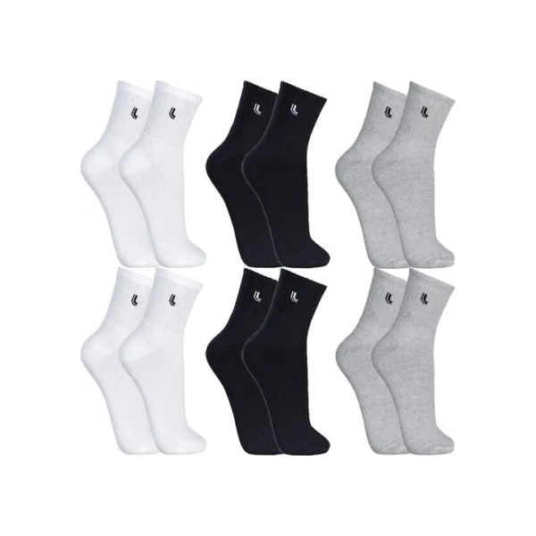 Kit 6 Pares Meias Lupo Cano Médio Alto Academia Original