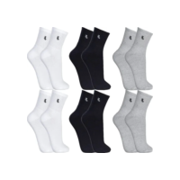 Kit 6 Pares Meias Lupo Cano Médio Alto Academia Original