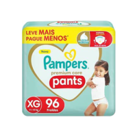 Pampers Pants Premium Care Fralda Fácil de Vestir XG 96 Unidades