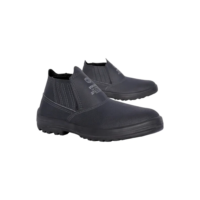 Bota Botina Masculina Couro Trabalho Segurança Epi Bico Pvc