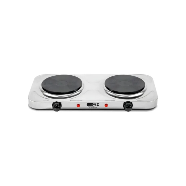 Fogão Elétrico Portátil De Mesa Cooktop 2 Bocas 2000w Aço Inoxidável Fe2000 Oz