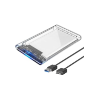Case Externa Para HD transparente Alta Velocidade e Conexão USB 3.0 Transmissão de 6gbps Sata 3 Suporta SSDs e HDs de até 3TB Transparente Premium