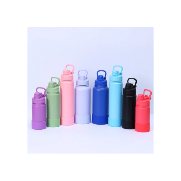 GARRAFA SPORT Térmica 400/600/800 ML Bota De Silicone Protetora Com Aço inoxidável Com Canudo