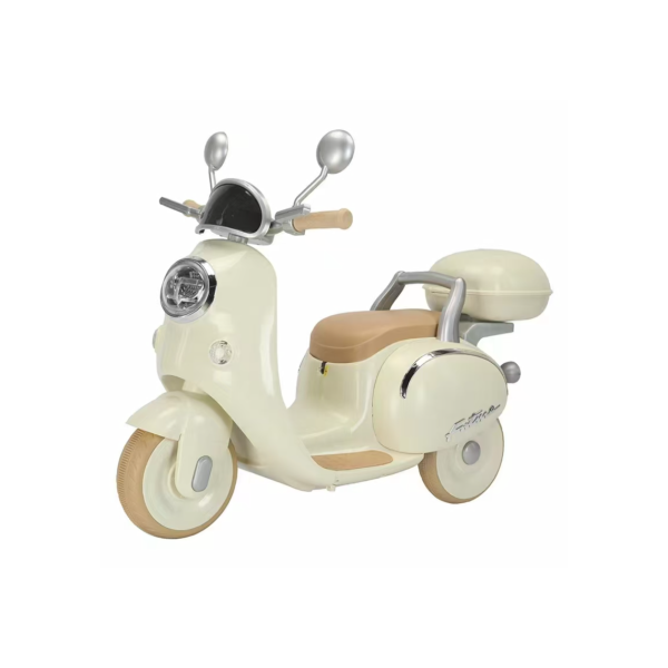 Moto Motinha Elétrica Infantil Scooter Vespa Vintage Com Ré Som E Luz
