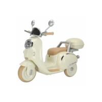 Moto Motinha Elétrica Infantil Scooter Vespa Vintage Com Ré Som E Luz