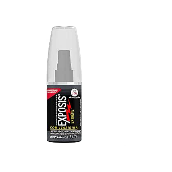 Exposis Extreme, Repelente Spray de Mosquitos, com Icaridina, Até 10h de Proteção, 52ml