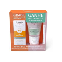 Kit Eucerin Protetor Solar Facial Oil Control FPS 60 50g + Gel de Limpeza Facial Concentrado Dermopure Oil Control 75g