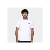 Camiseta Puma 2 Color Small No. 1 Logo Masculina - Branco