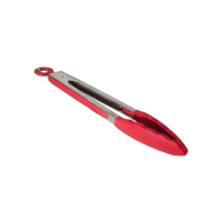 Pegador 27cm Multiuso silicone vermelho com cabo Inox, SIL2645-VM, Euro Home