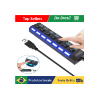 Extensão Hub Régua Usb 2.0 - 7 Portas Pc Hd Externo Pendrive