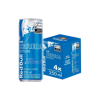 Pack de 4 latas Red Bull Energético, Sabor Cereja e Frutas Silvestres, 250ml cada