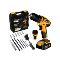 Furadeira Parafusadeira 3/8" a bateria 12V com kit de brocas e bits - BPF 12K3 - Wap
