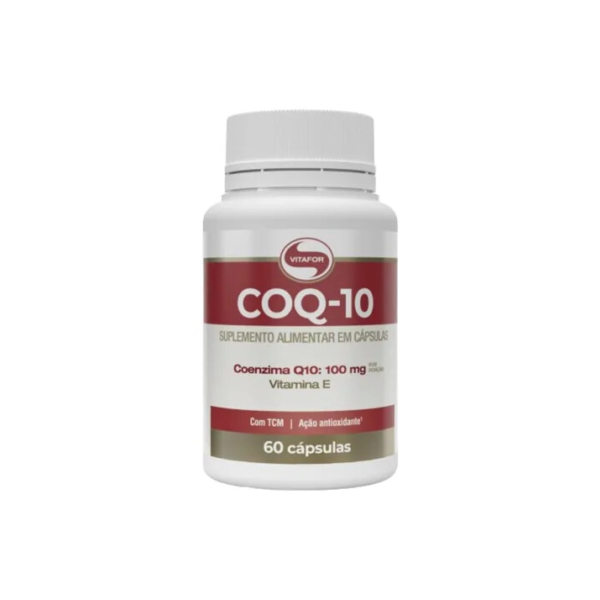 60 Cápsulas Coq-10 Vitafor Suplemento Alimentar Vitamina Sem Sabor