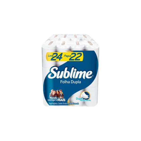 Papel Higiênico Folha Dupla Sublime Softys - 24 Rolos 30m