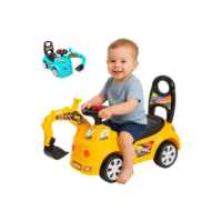 Trator De Brinquedo Escavadeira Gigante Veículo Infantil Cor Amarelo
