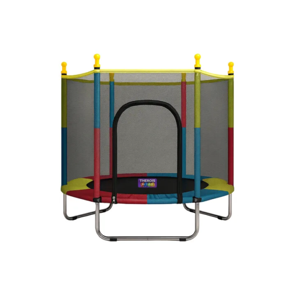 Cama Elástica Infantil Doméstica Pula Pula 1,40m Com Rede Preto Vermelho