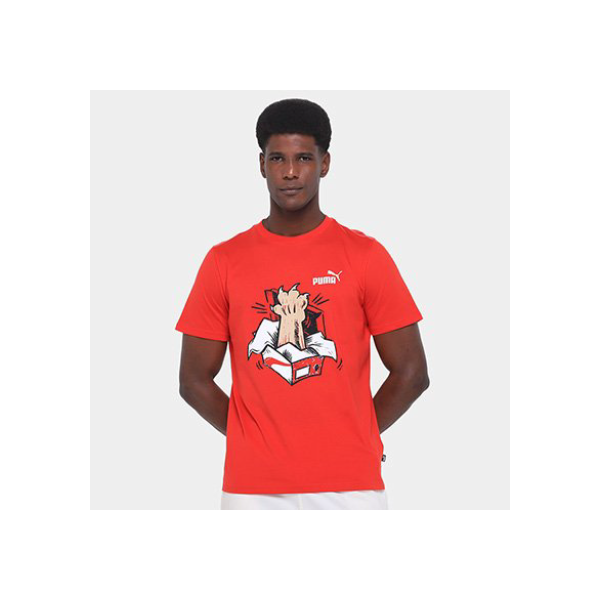 Camiseta Puma Graphics Sneaker Masculina - Vermelho