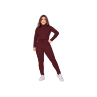 Conjunto Feminino Social Elegante Frio Segunda Pele Para Festa Blusa Gola Alta Calça Jogger Promoção
