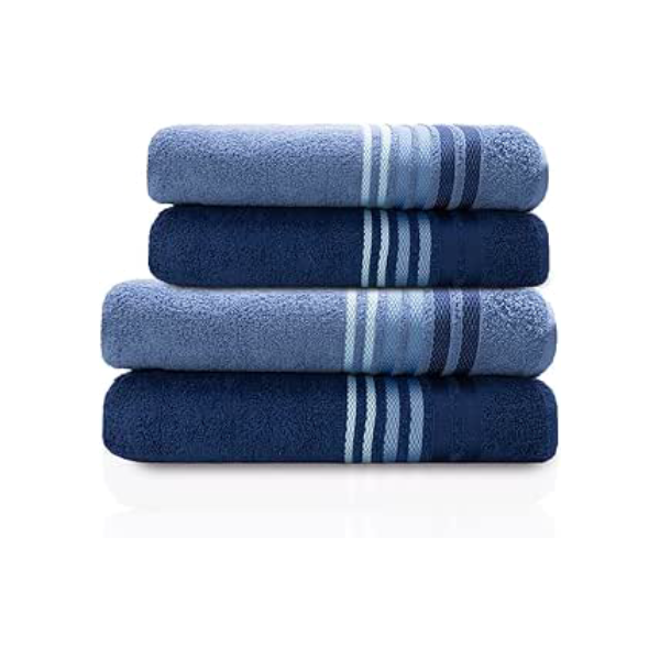 Camesa Jogo de Banho Dynamo Select 4 peças Marinho Com Azul Claro 98% Algodão 2% Poliéster