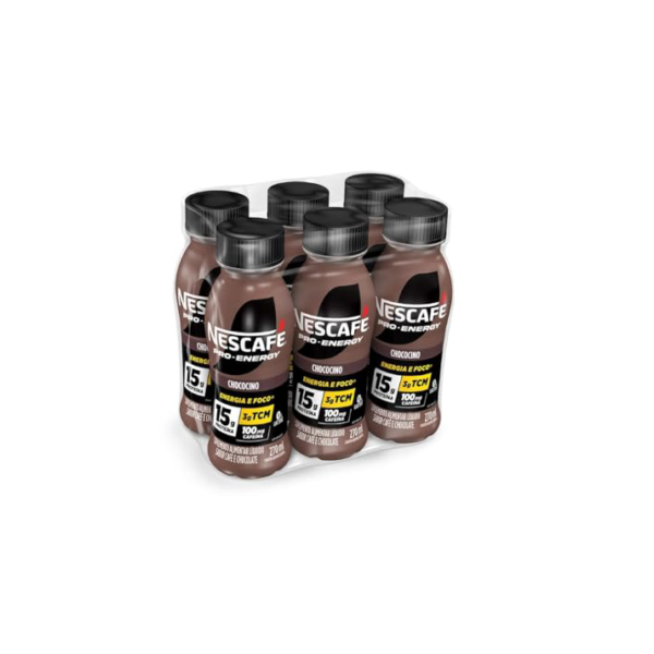 Suplemento Alimentar UHT Nescafé Pro-Energy Chococino 15g proteína 270ml - Pack com 6 unidades