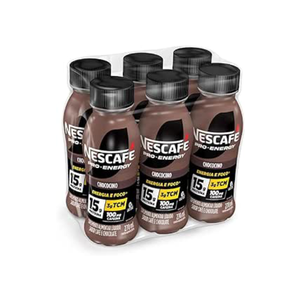 Suplemento Alimentar UHT Nescafé Pro-Energy Chococino 15g proteína 270ml - Pack com 6 unidades