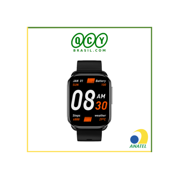 Smartwatch QCY GS S6 Bluetooth, Esportivo Corrida Ciclismo, Monitoramento Cardiaco e Saúde