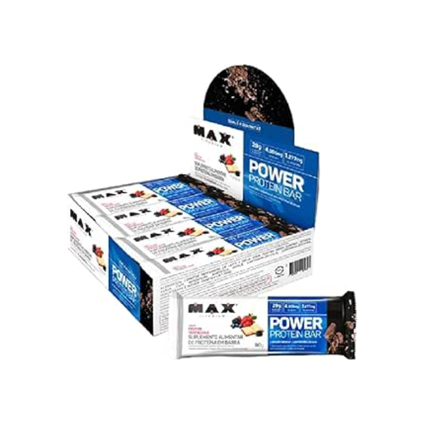 Power Protein Bar Caixa com 8 Unidades (720g), Frutas Vermelhas