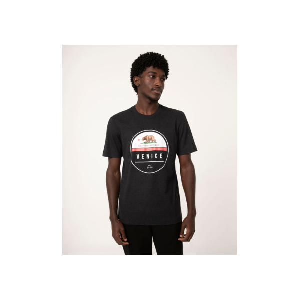 camiseta de algodão manga curta venice preto