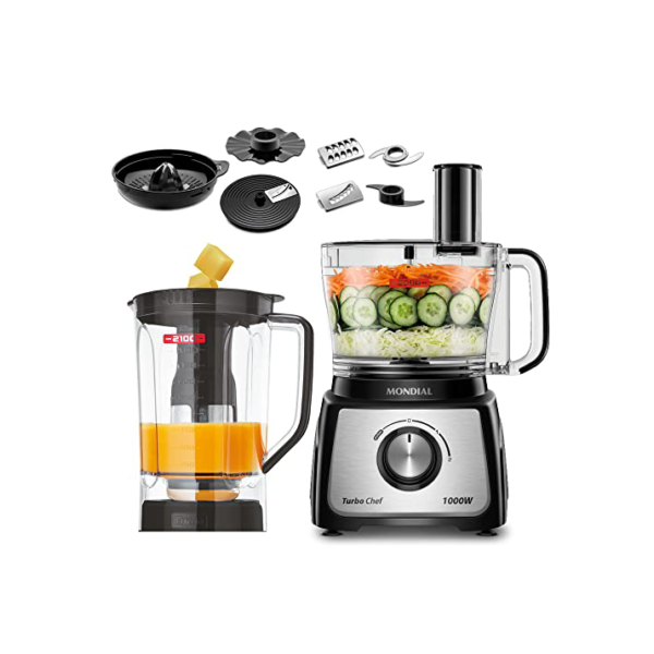 Multiprocessador Turbo Chef 9 em 1, Mondial, Preto, 1000W, 220V - MPN-01-BF
