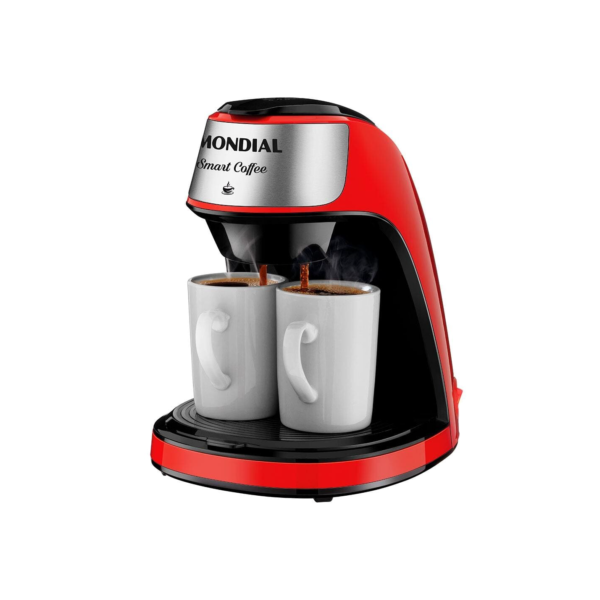Cafeteira Elétrica Mondial Smart Coffee C-42 com 2 Xícaras - Vermelha - 220v