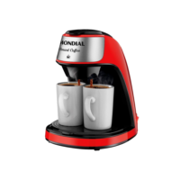 Cafeteira Elétrica Mondial Smart Coffee C-42 com 2 Xícaras - Vermelha - 220v