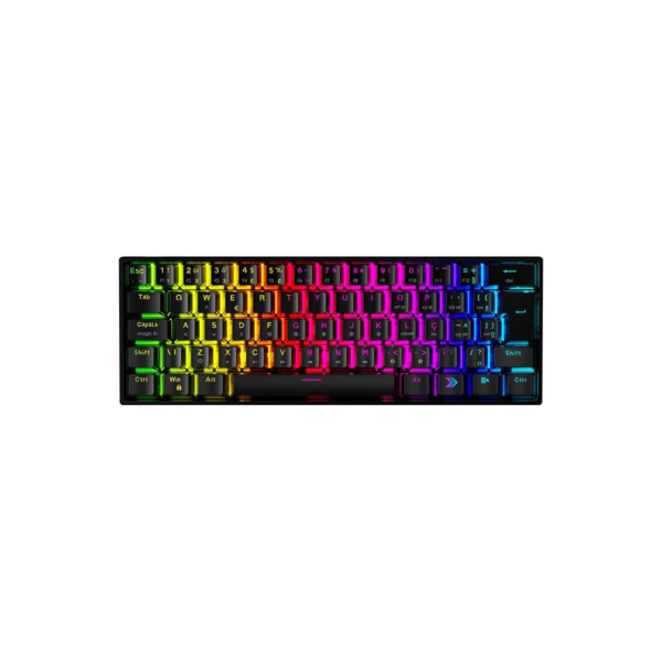 Teclado Mecânico Gamer KBM! GAMING TG600, Preto, 60% e ABNT2, RGB, Switch Gateron Brown - KGTG600PTMA