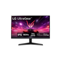 Monitor Gamer LG UltraGear 24” 24GS60F-B IPS Full HD 180Hz 1ms (GtG) NVIDIA® G-SYNC® AMD FreeSync™ HDR10 sRGB 99% HDMI DisplayPort
