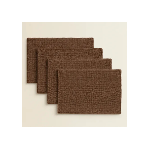 Kit 4 Tapetes De Banheiro 40x60 Antiderrapante Bolinha Macio