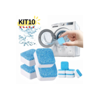 KIT5/10/12 Limpador de máquina de lavar, comprimido efervescente sólido para remover manchas