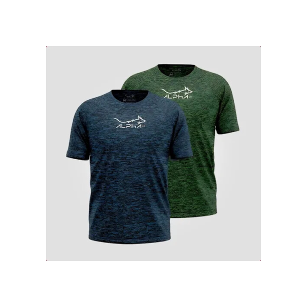 Kit 2 Camisetas Dry Fluid Move Alpha Co Masculina