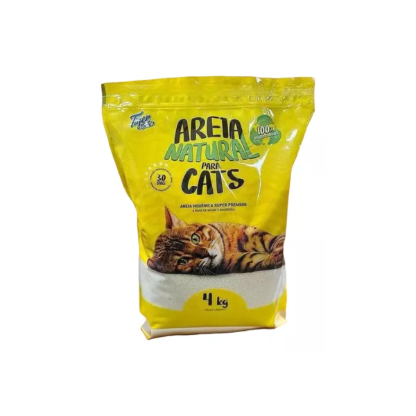 Areia Higiênica Biodegradável Gatos 4 Kg Tiger Cats