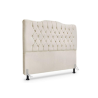 Cabeceira para Cama Box Casal 140 cm Dunas Veludo Bege