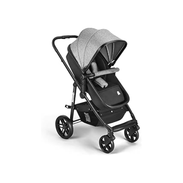 Carrinho Passeio Beyond 2 em 1 Assento Moisés 0-15kgs Cinza Multikids Baby - BB429