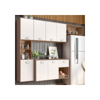 Armario Cozinha Suspensa 7 Portas e 1 Gaveta Mila Carvalho Oak/off White