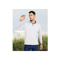 Camisa polo masculina de manga comprida com absorção de umidade, golf, gola atlética, camiseta de tênis