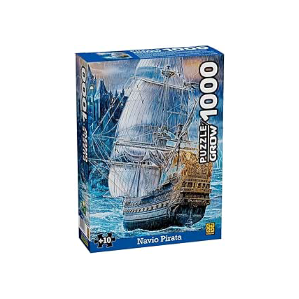 Quebra-cabeça 1000 peças Navio Pirata - Grow