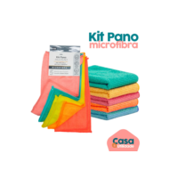 Kit 5 Panos Microfibra P/ Limpeza Multiuso Limpa Vidro Pia Pano Flanela Automotivo Flanela